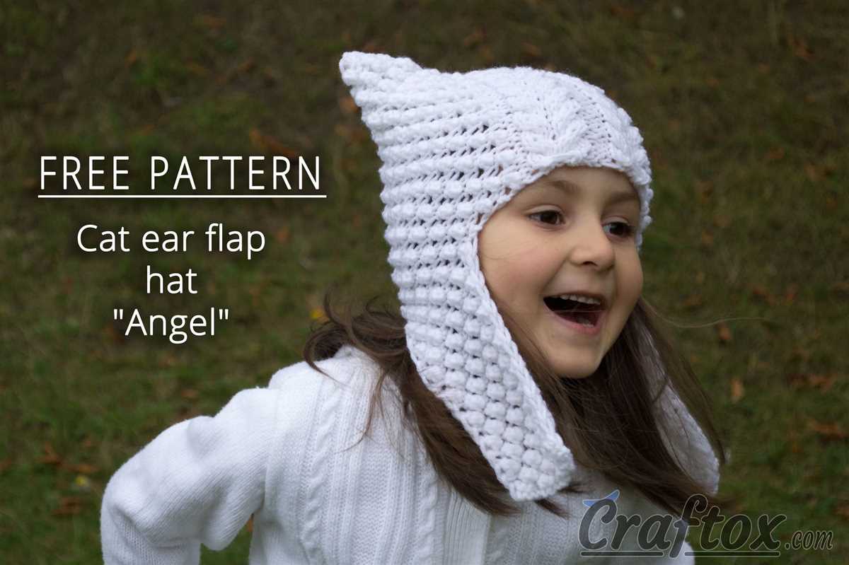 Knitting pattern for hat with ears