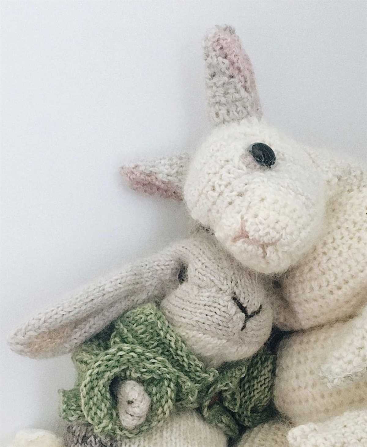 Easter bunny knitting pattern by claire garland