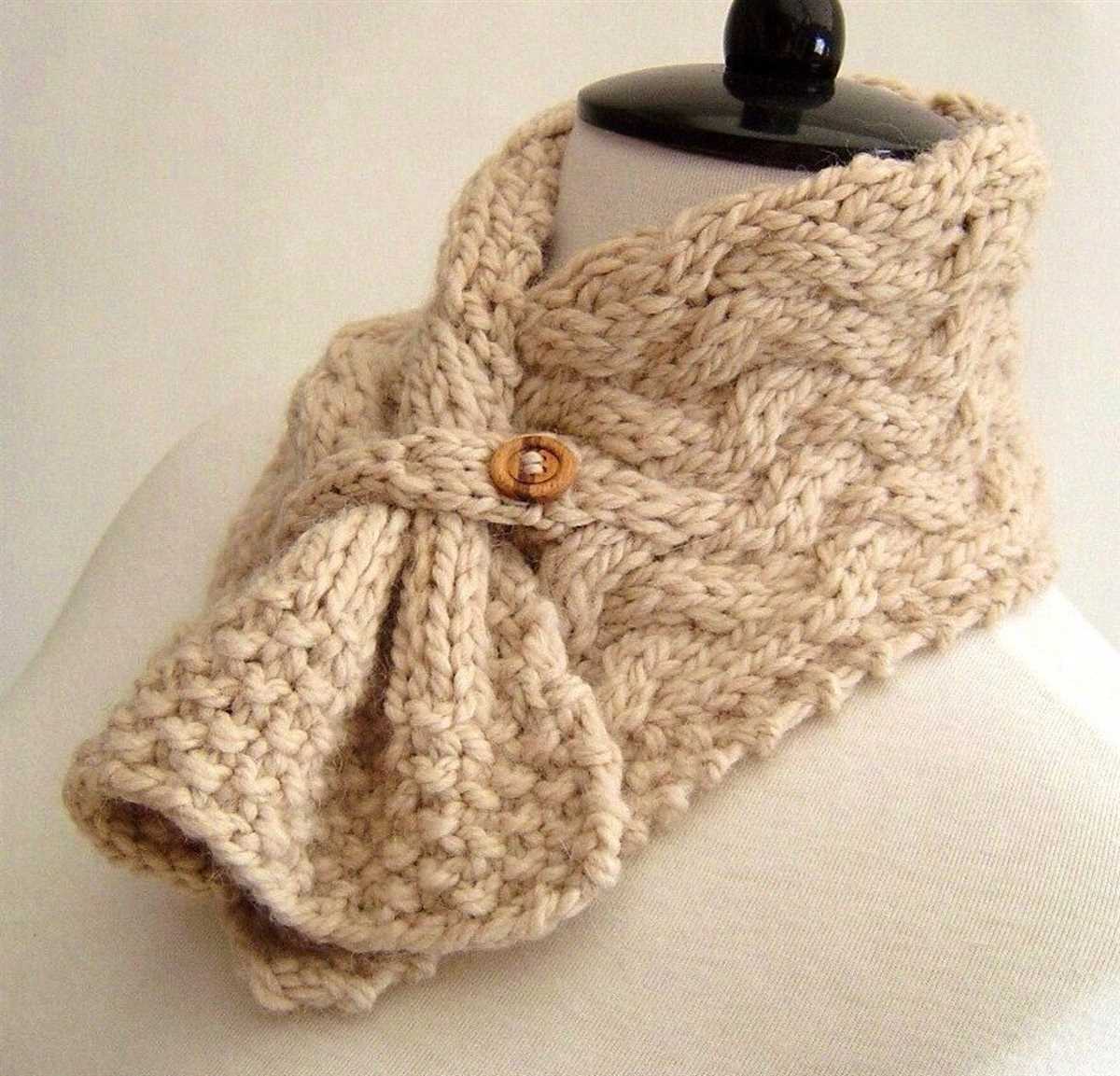 Easy chunky cable knit scarf pattern