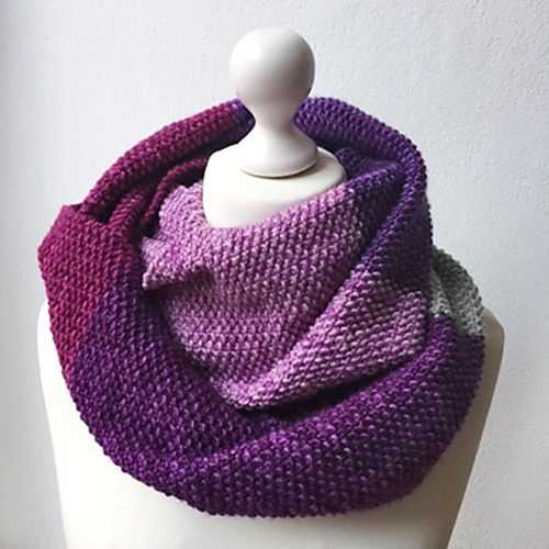 Easy cowl neck scarf knitting pattern