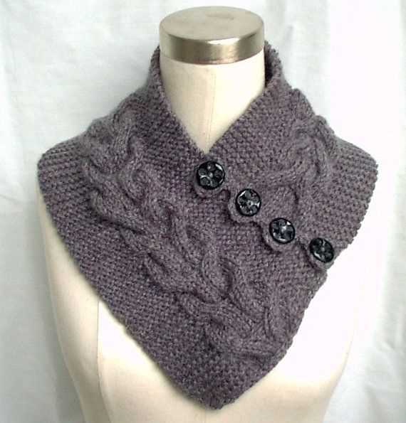 Easy cowl neck scarf knitting pattern