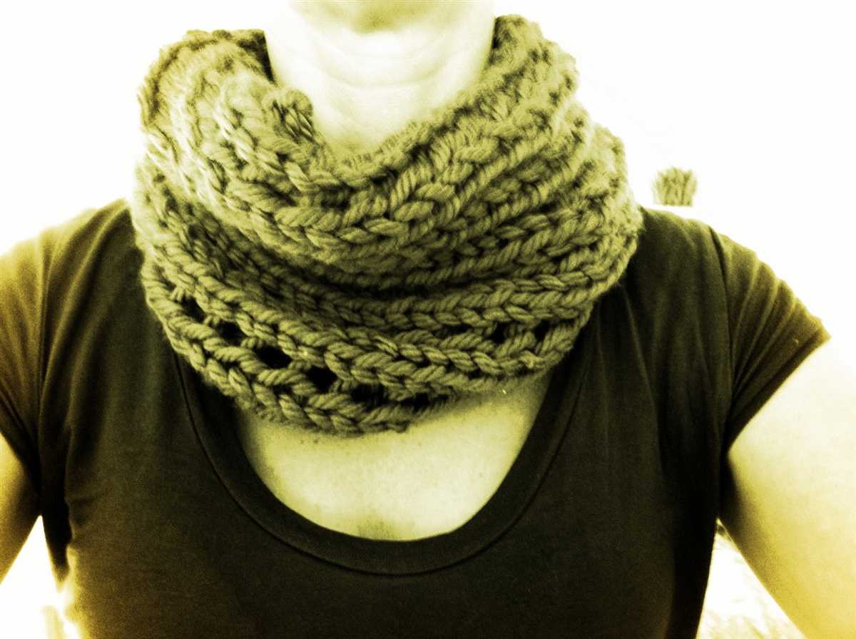 Easy cowl neck scarf knitting pattern