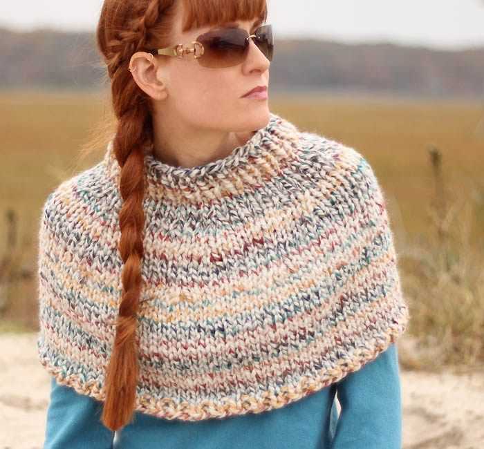 Easy knit cape pattern