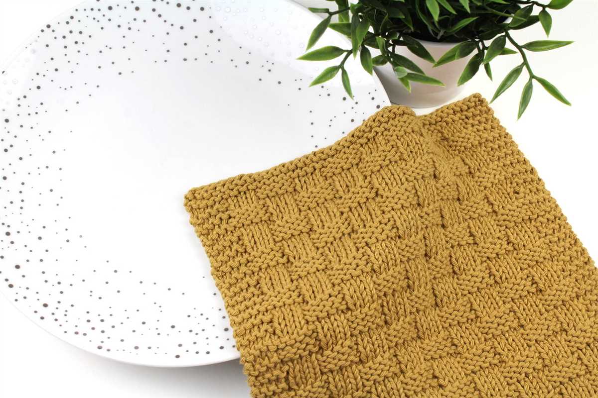 Easy knit dish cloth pattern