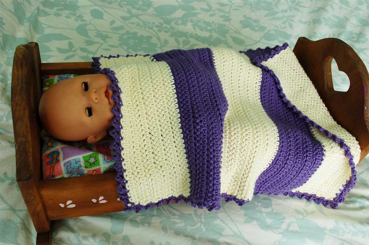 Easy knit doll blanket pattern