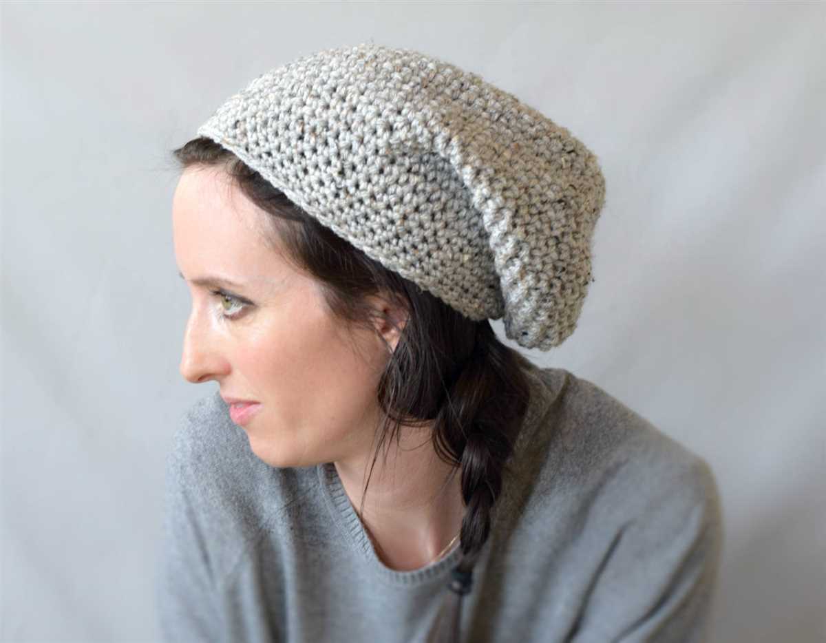 Easy knit slouchy hat pattern