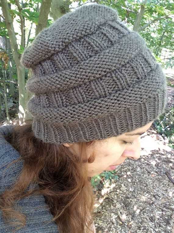 Easy knit slouchy hat pattern