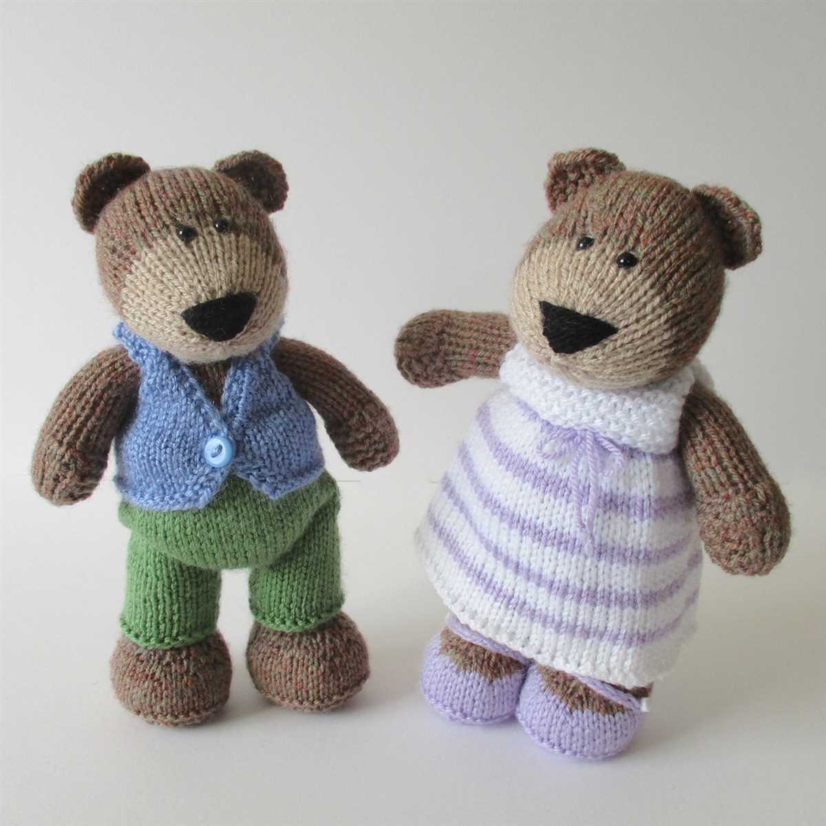 Easy knitted bear pattern