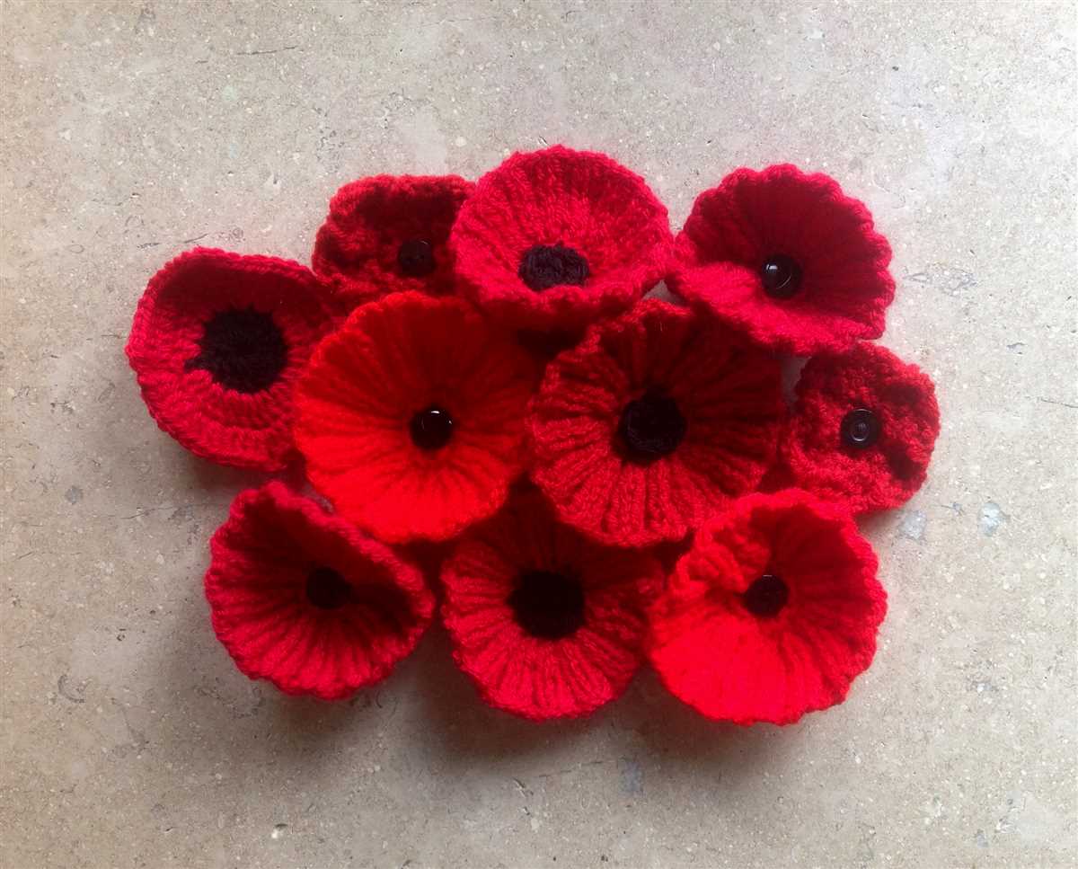 Easy knitted poppy patterns