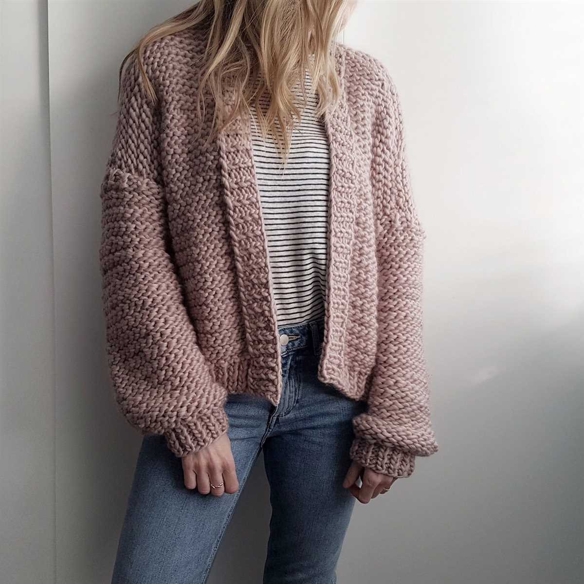 Easy oversized sweater knitting pattern