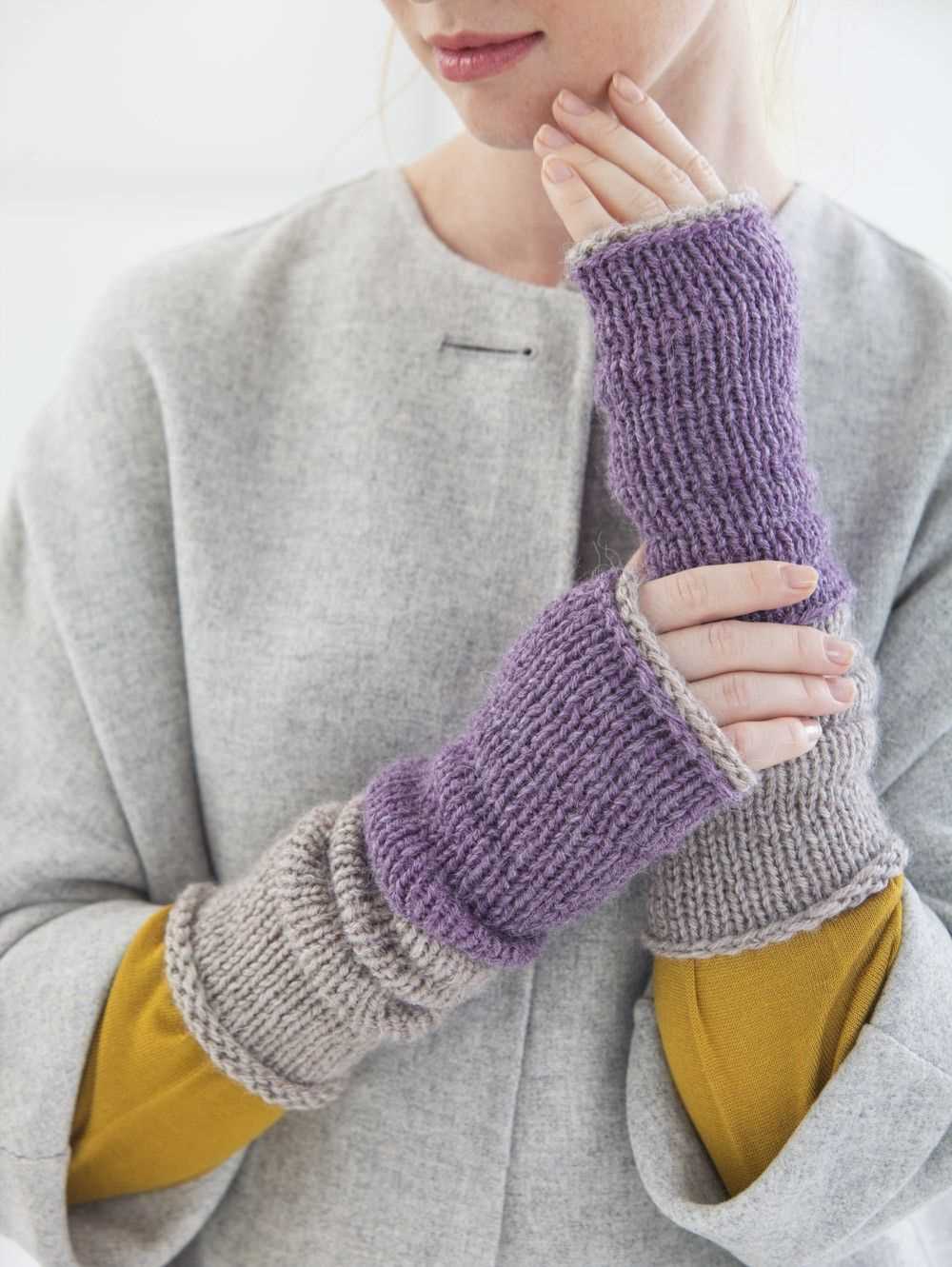 Easy wrist warmer knitting pattern free