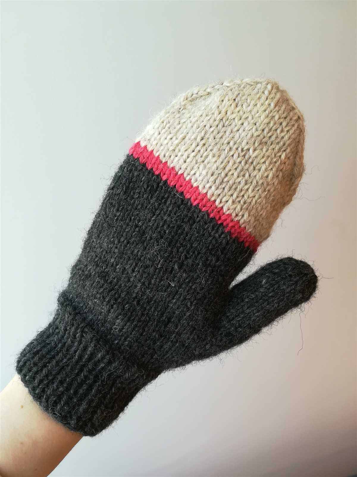 Easy chunky mitten knitting pattern