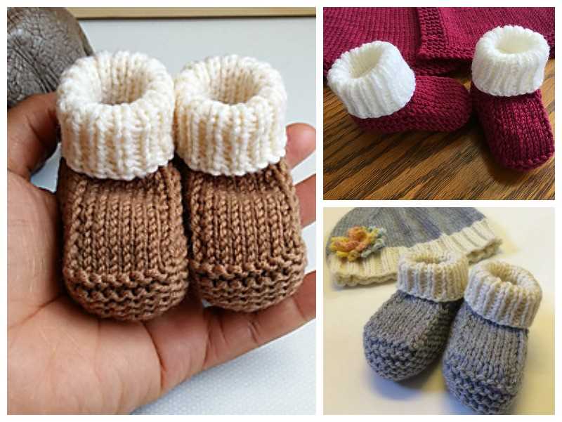 Easy knit booties free pattern