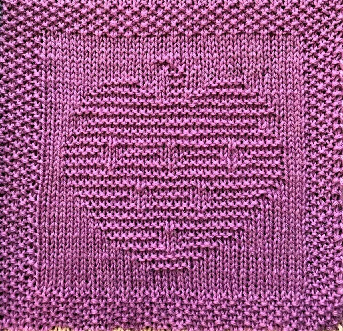 Easy knitted squares patterns