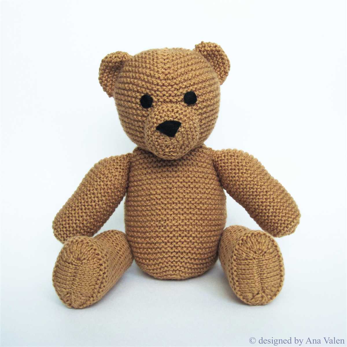 Easy knitted teddy bear pattern