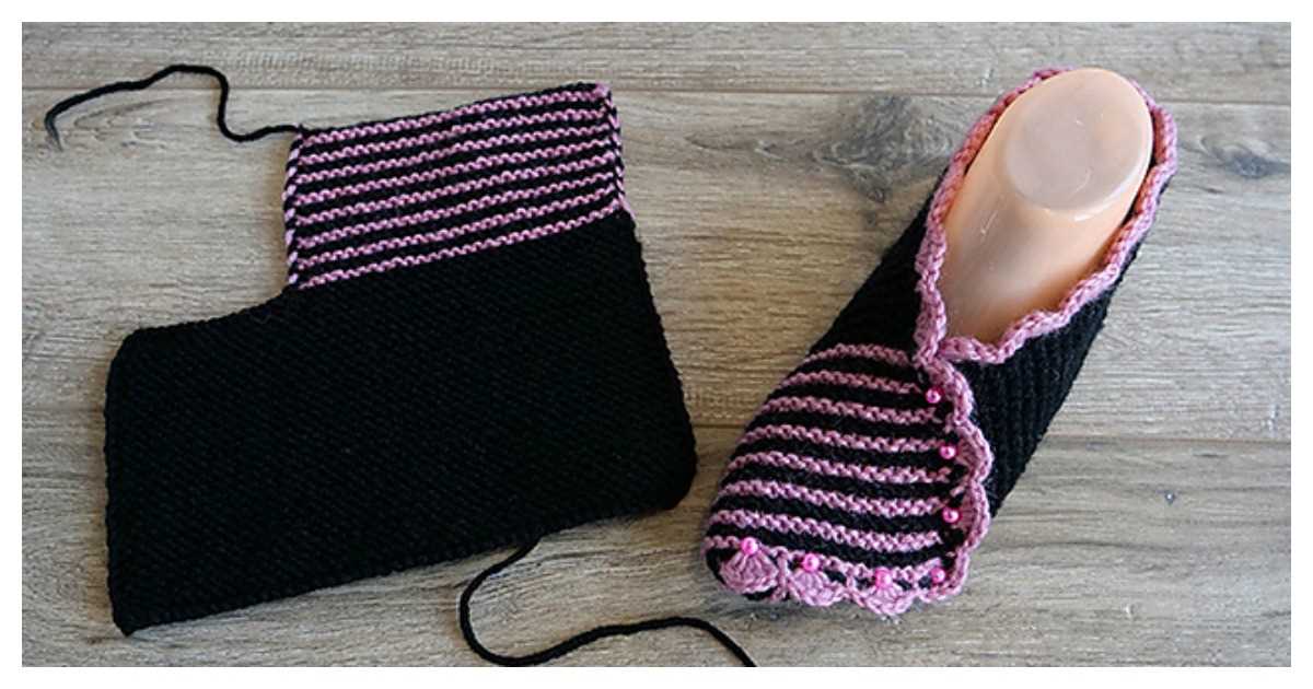 Easy slipper knitting pattern