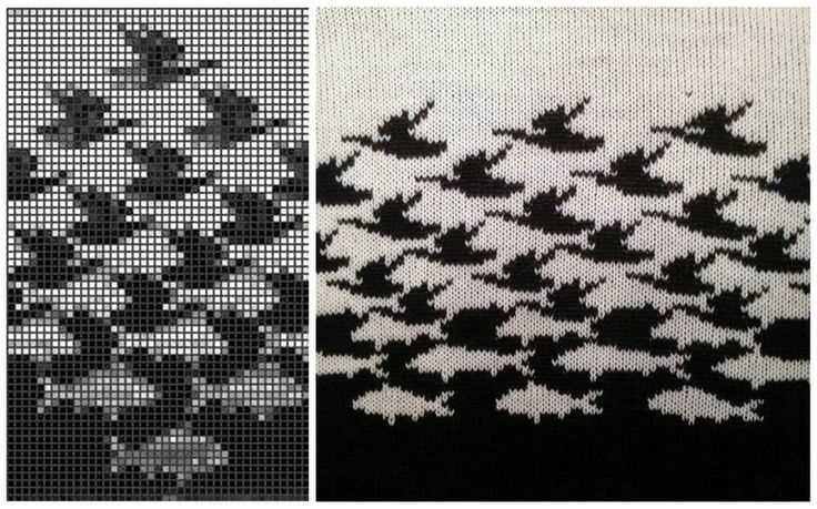 Shadow knitting patterns