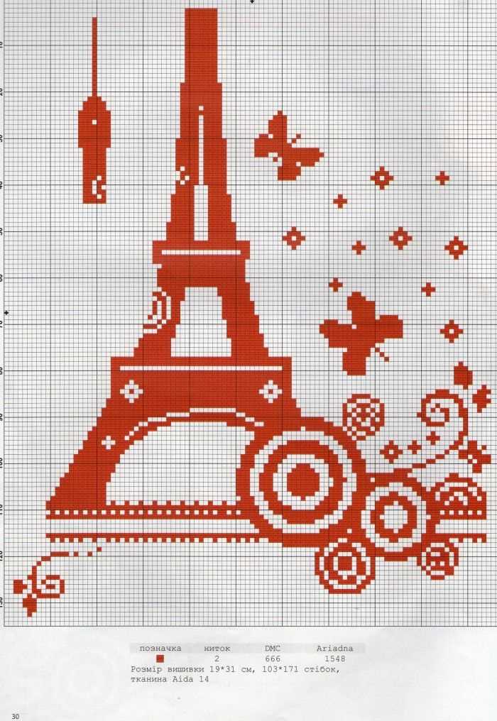 Eiffel tower knitting pattern