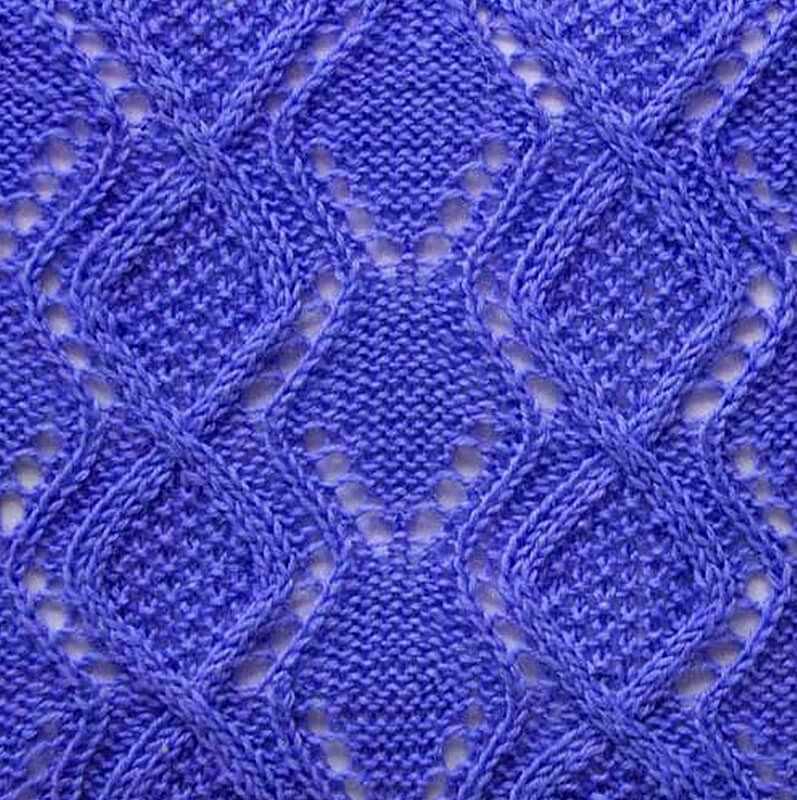 Moss diamond knitting pattern