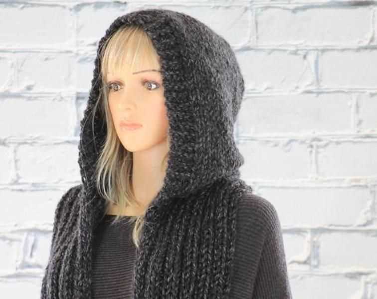 Knitting pattern infinity scarf hood