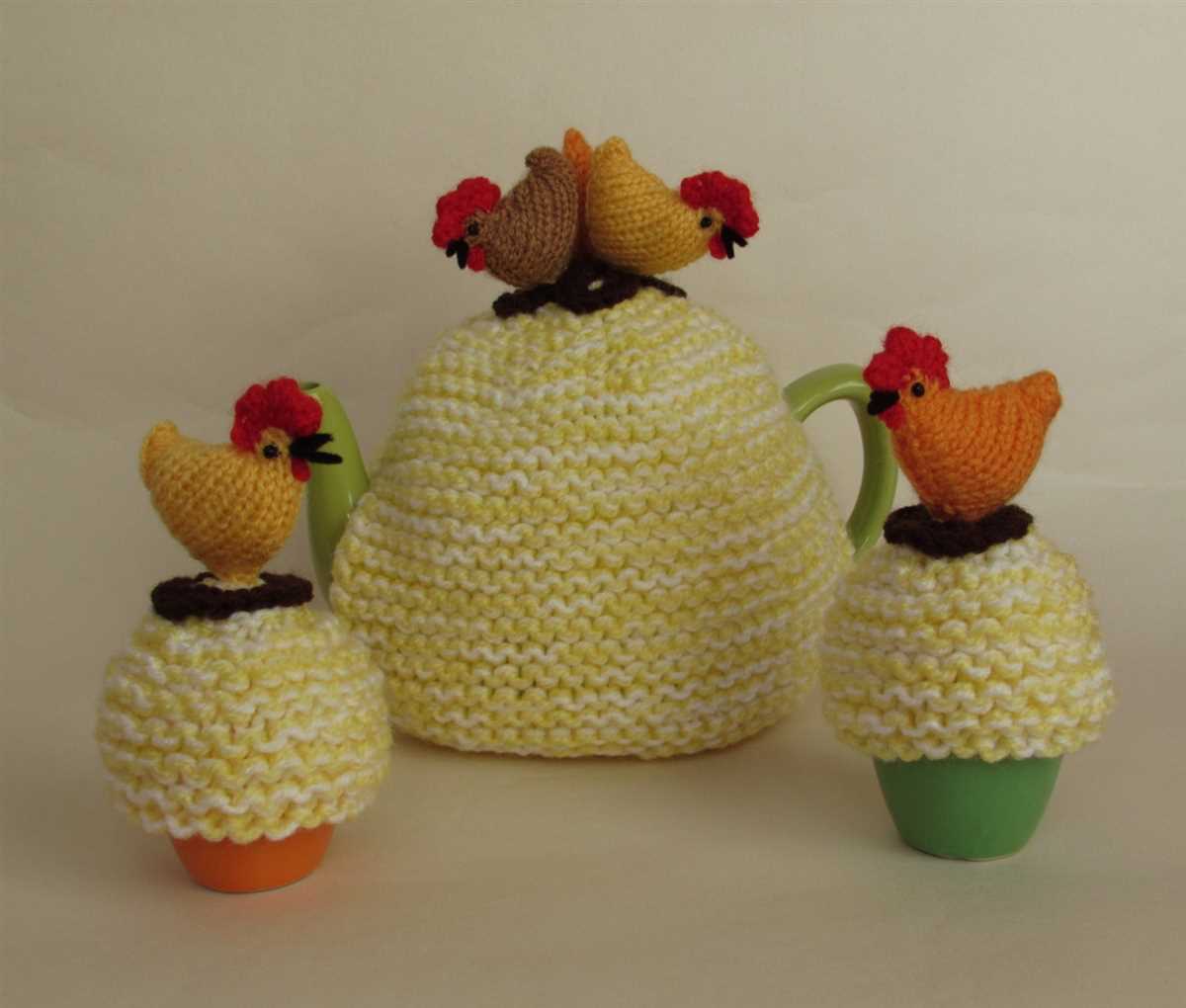 Chicken egg cosy knitting pattern