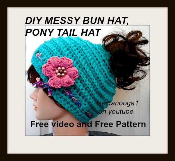 Free knitting pattern for ponytail hat