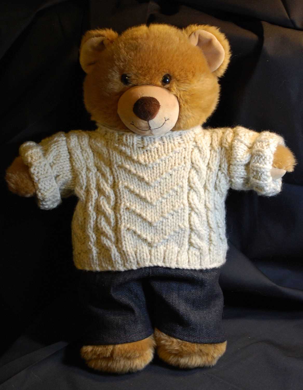 Teddy bear sweater knitting pattern