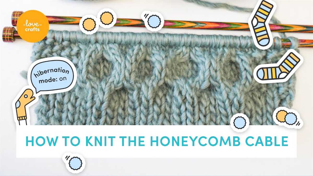 Honeycomb cable knitting pattern