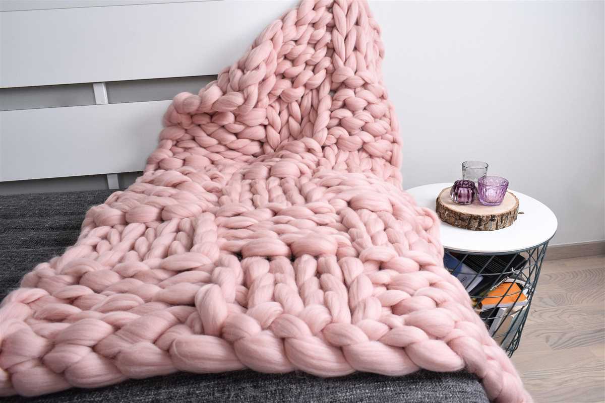 Chunky wool knit blanket pattern