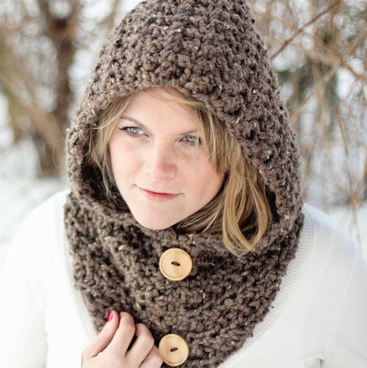 Easy hooded scarf free knitting pattern