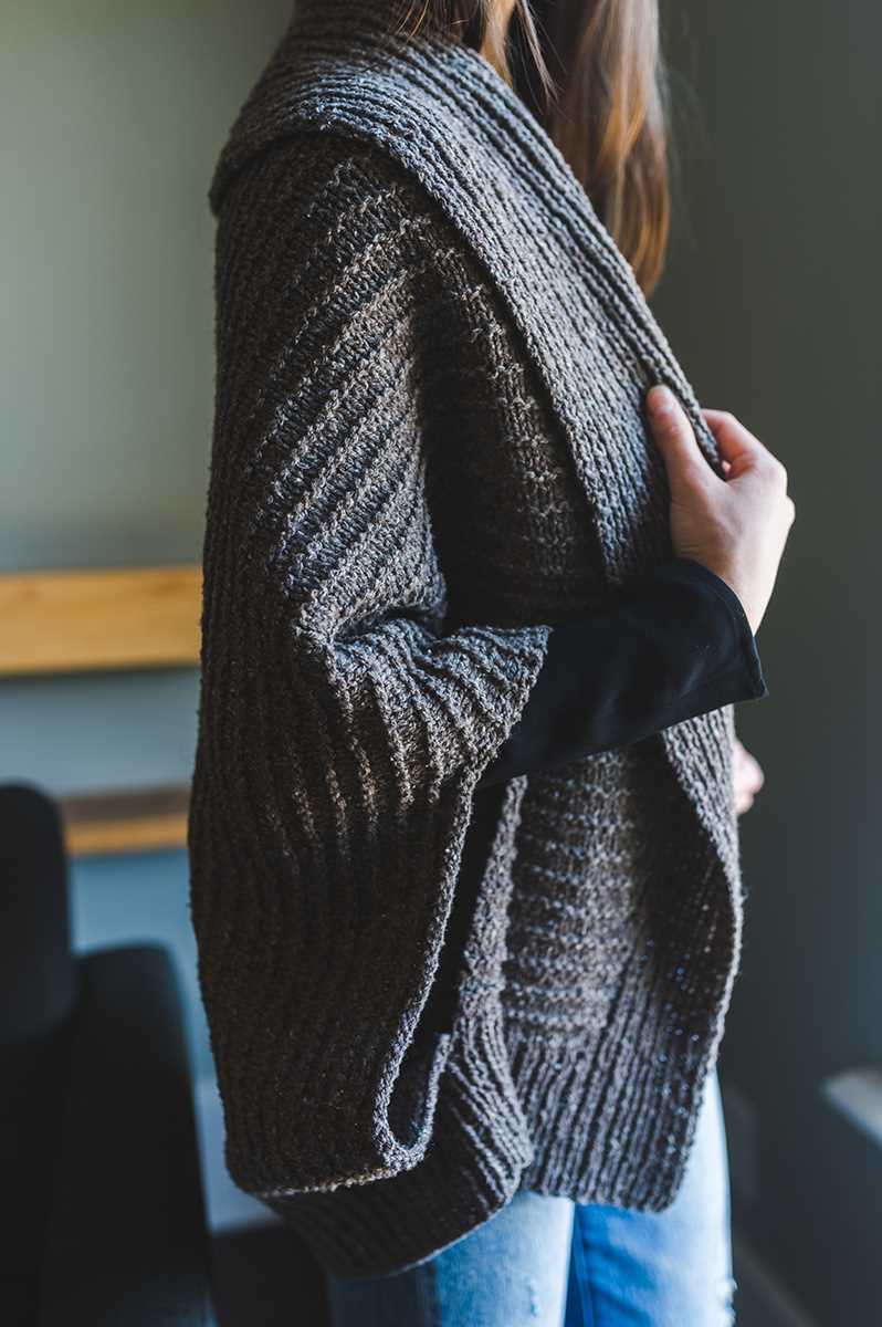 Knit cocoon sweater pattern