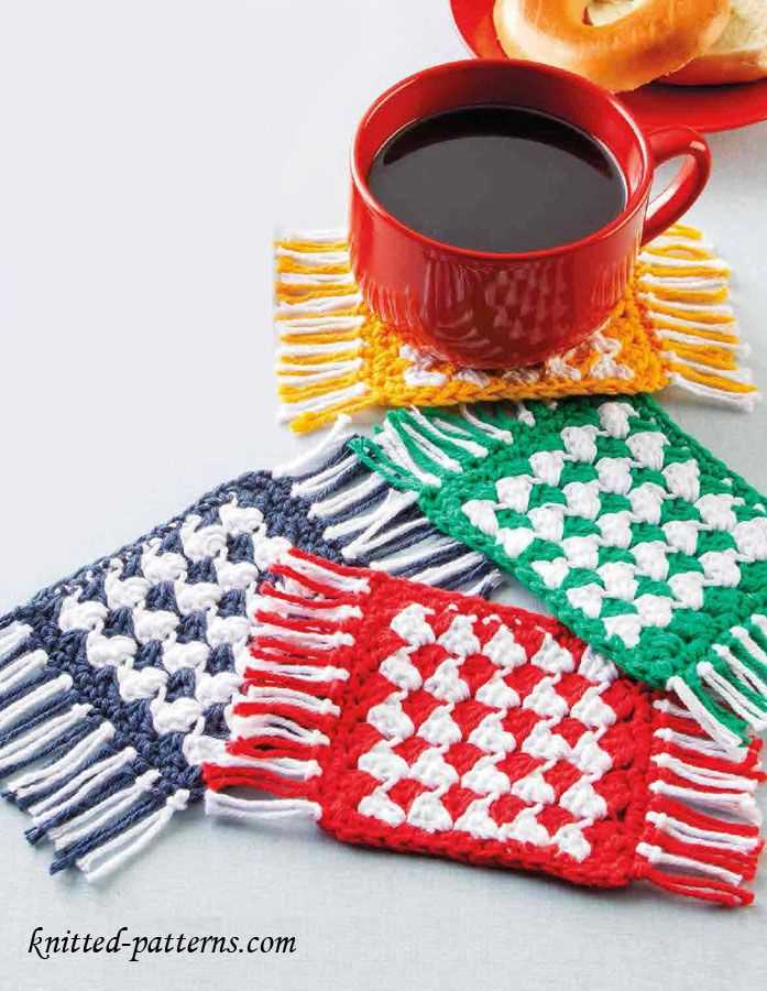 Free patterns for knitted coasters