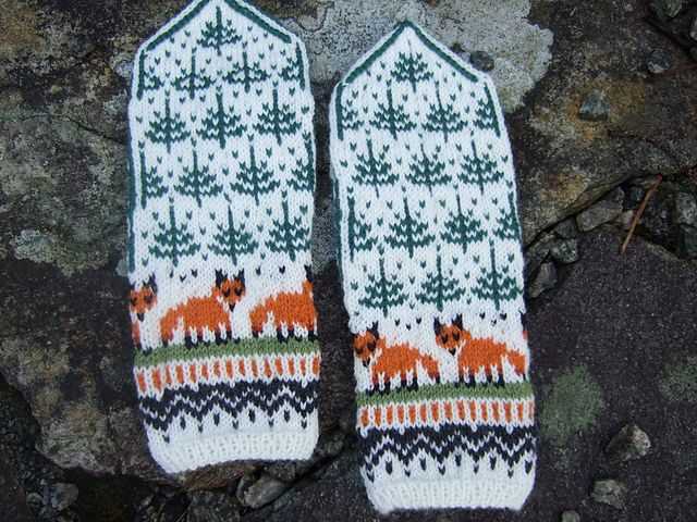 Fair isle gloves knitting pattern