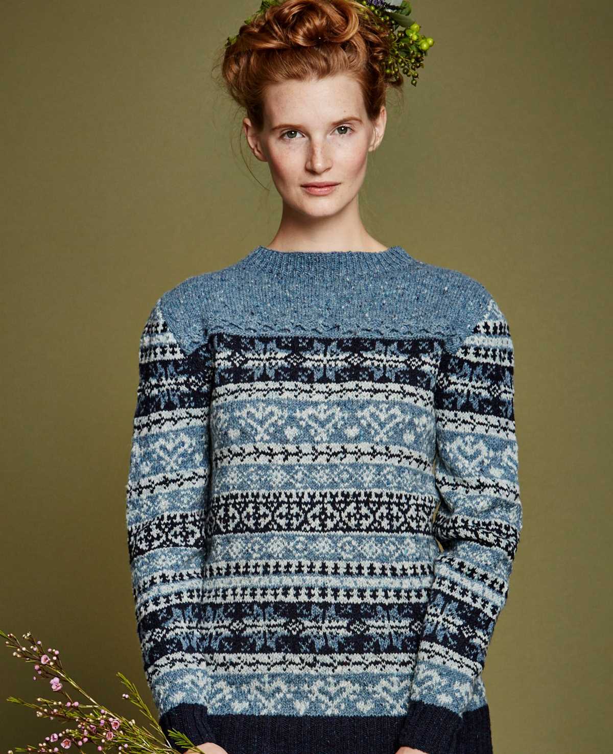 Fair isle sweater free knitting pattern