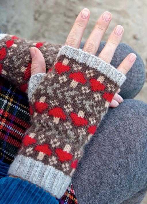 Fair isle gloves knitting pattern