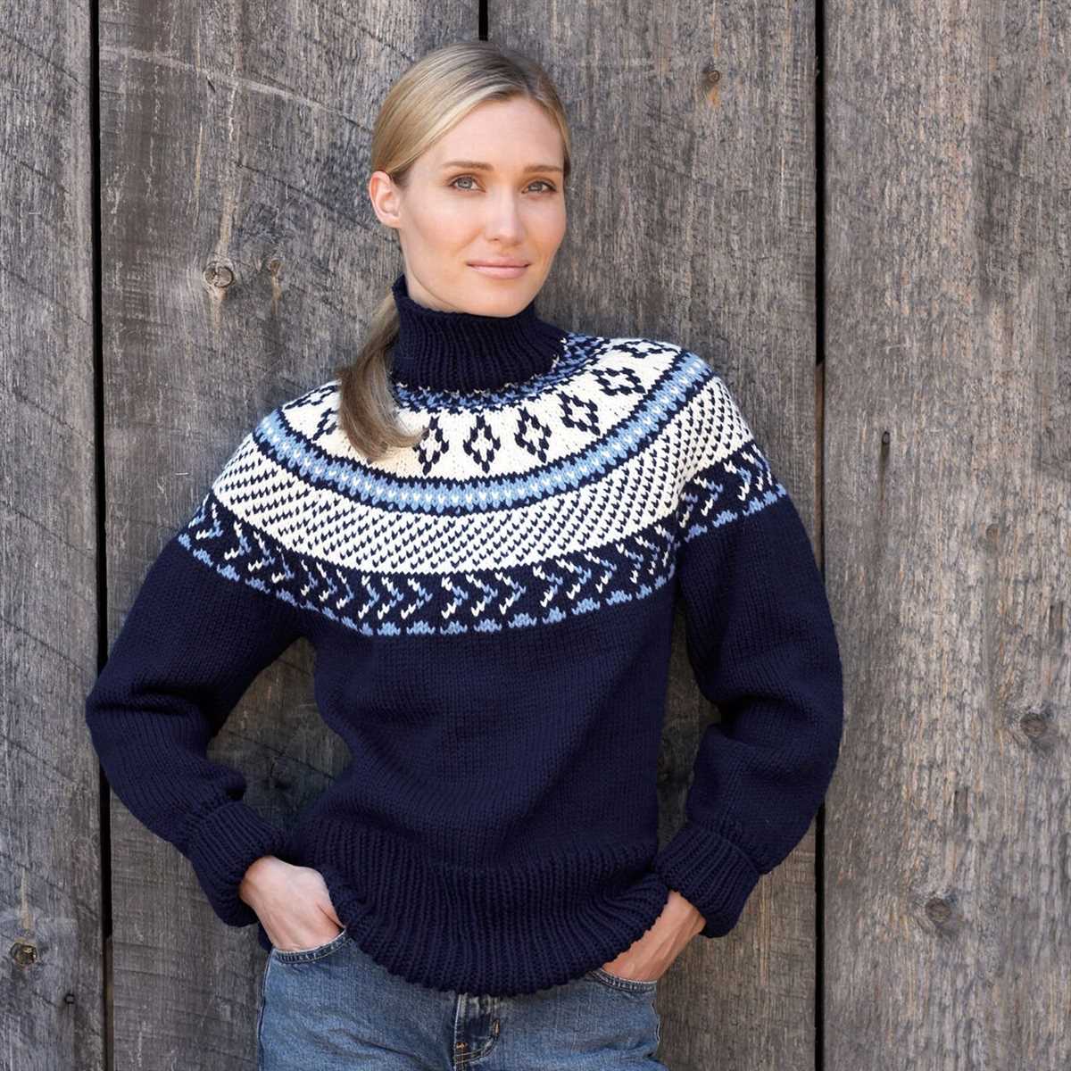 Fair isle sweater free knitting pattern