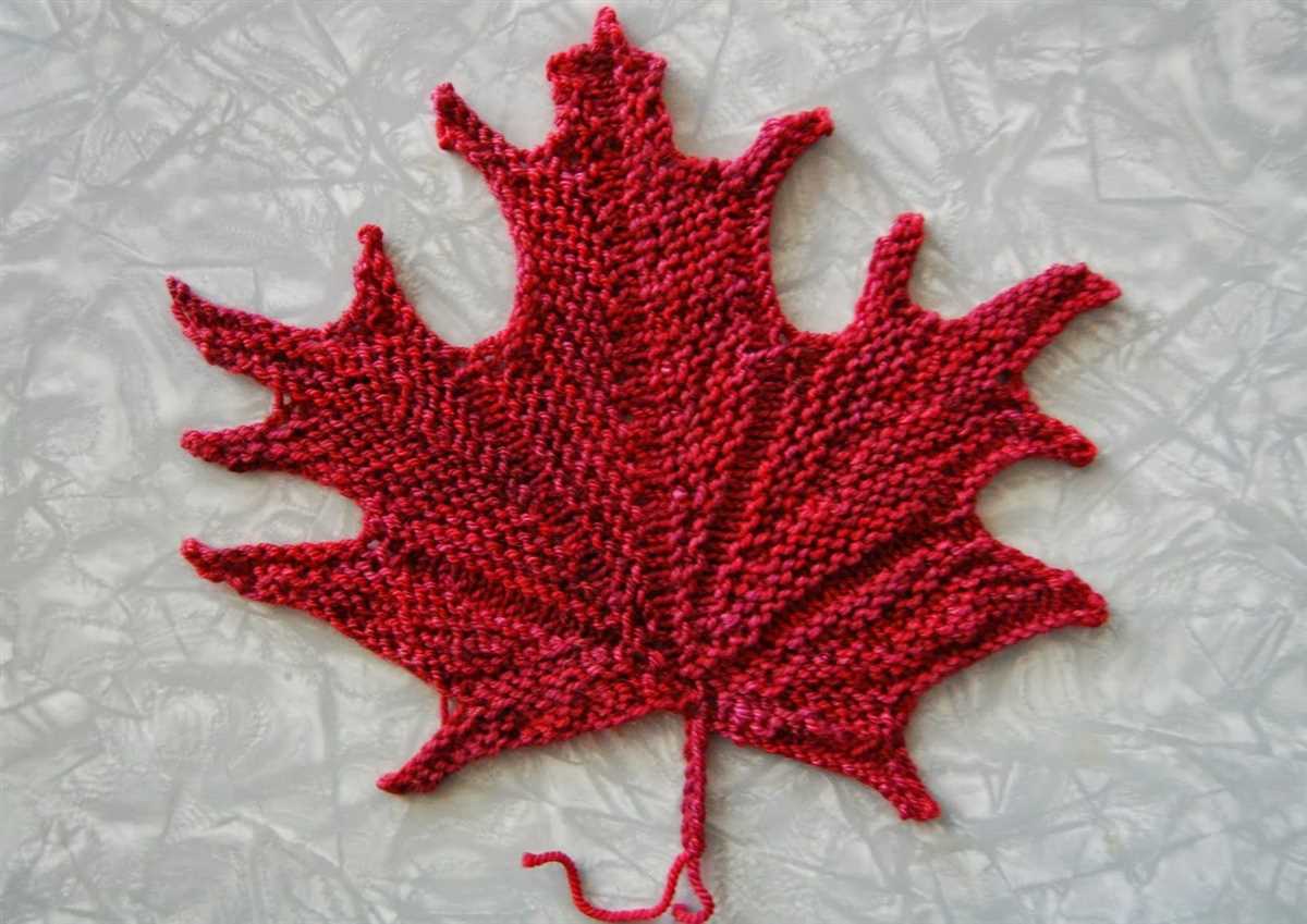 Falling leaves knitting pattern