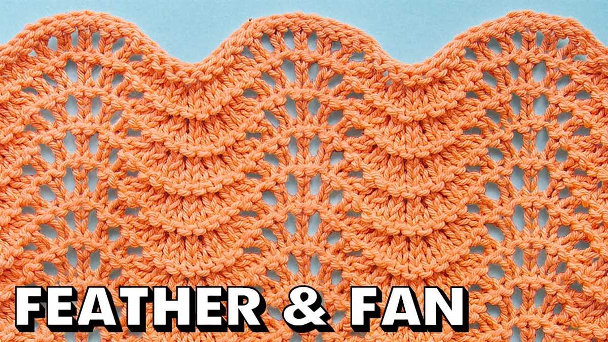 Feather and fan knitting pattern instructions