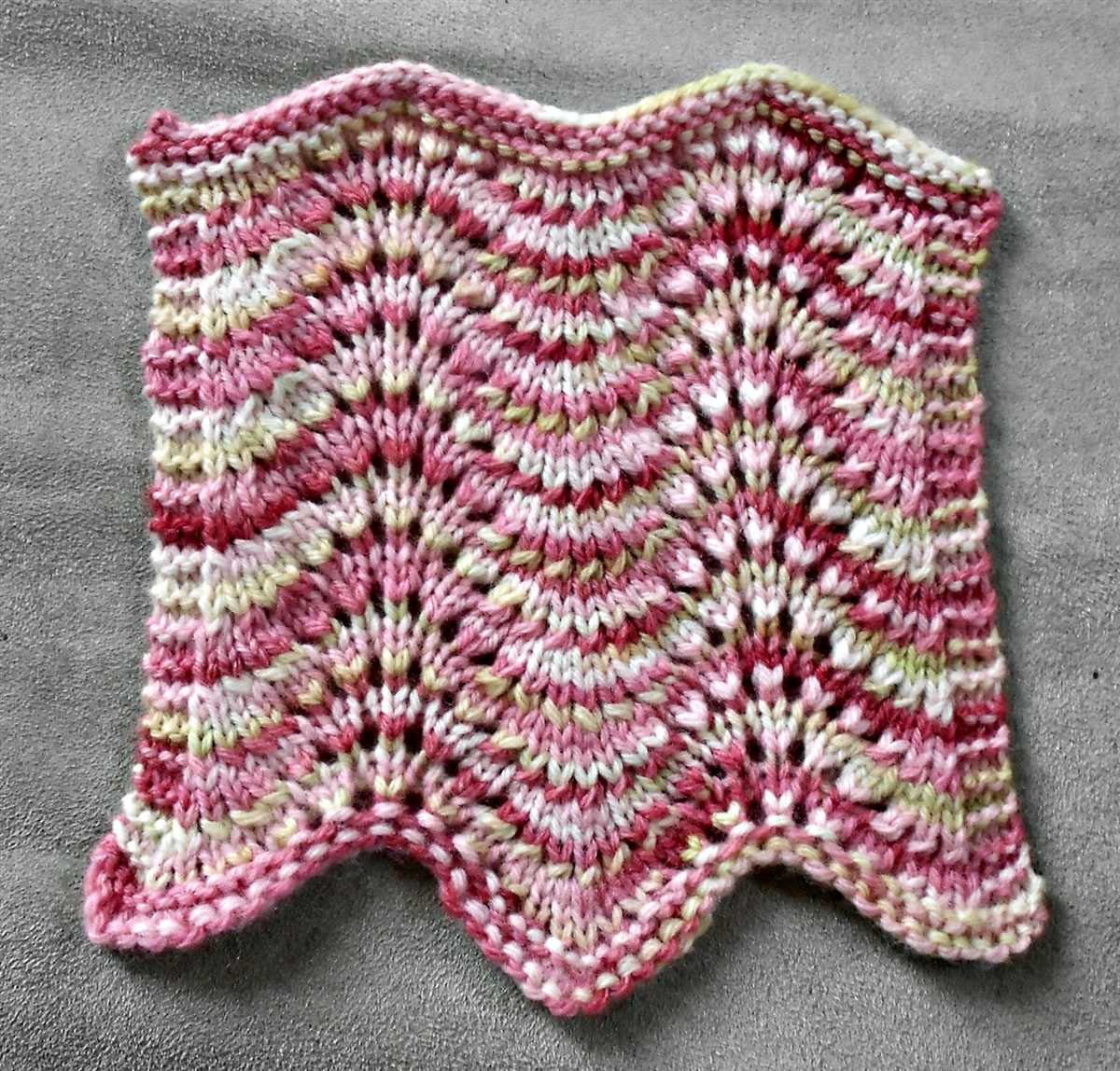 Feather and fan knitting pattern instructions