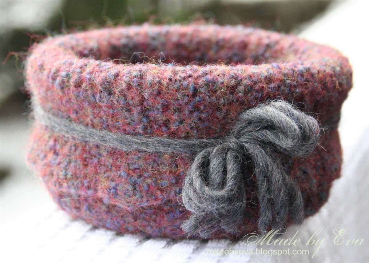 Felted basket knitting pattern