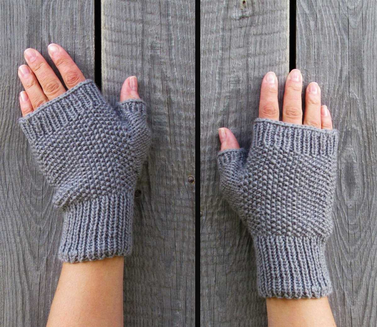 Fingerless glove pattern to knit