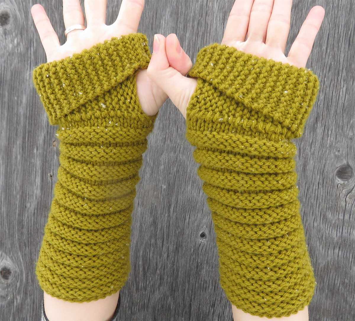 Fingerless gloves knitting pattern easy