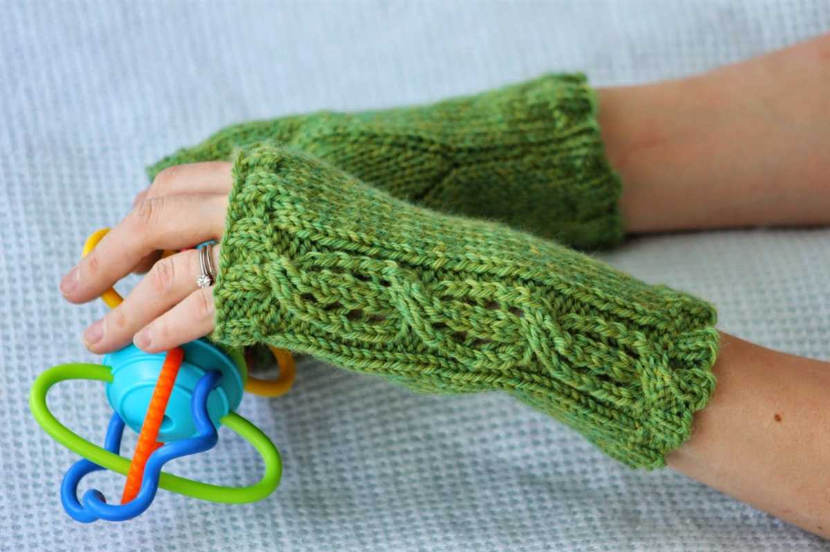 Fingerless gloves knitting pattern two needles