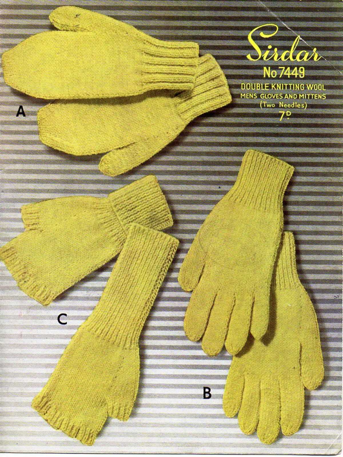 Fingerless gloves knitting pattern two needles