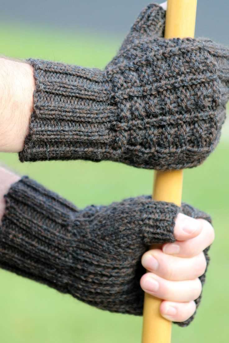 Fingerless gloves knitting pattern two needles