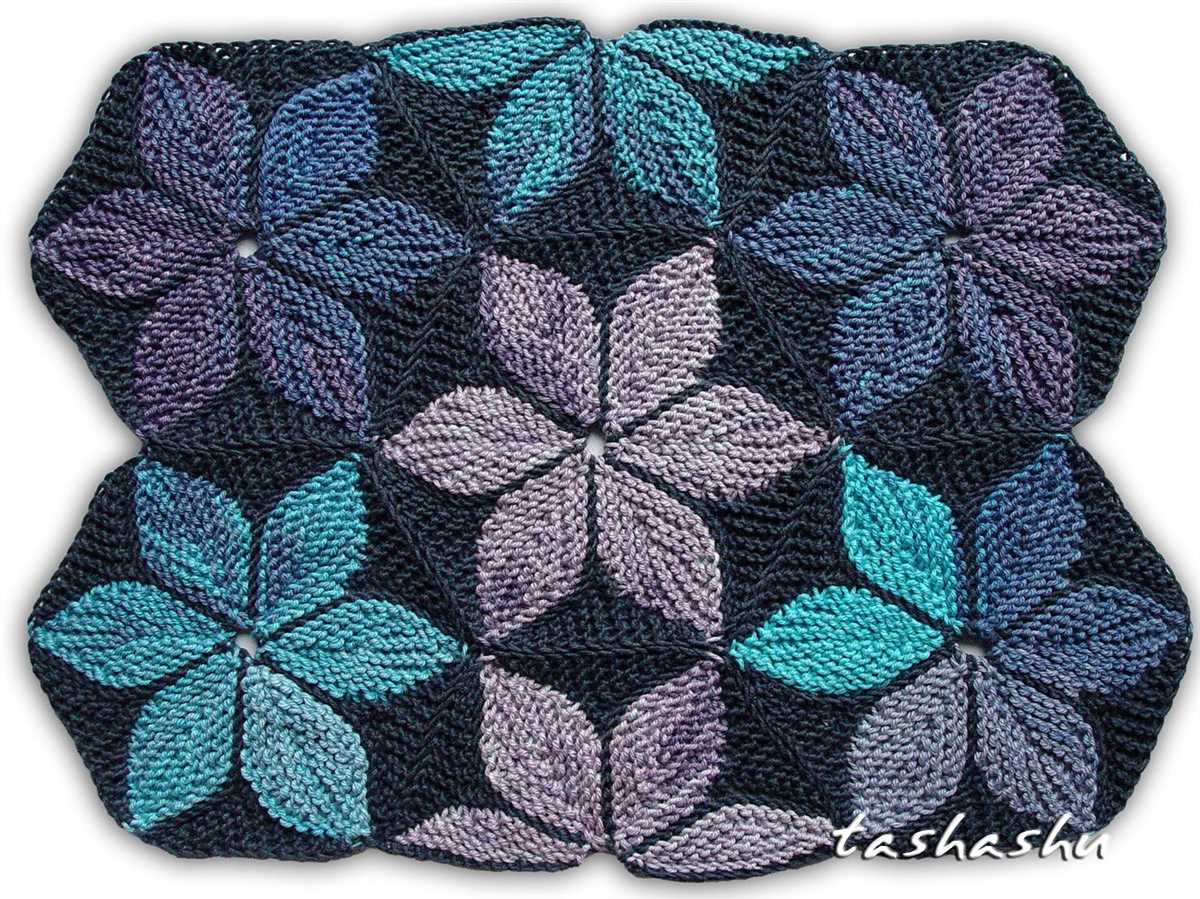 Knitted hexagon pattern