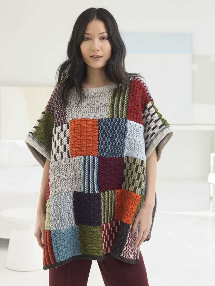 Patchwork cardigan pattern knitting