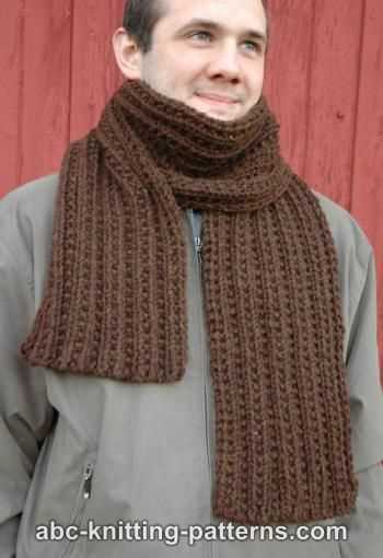 Simple mens scarf knitting pattern