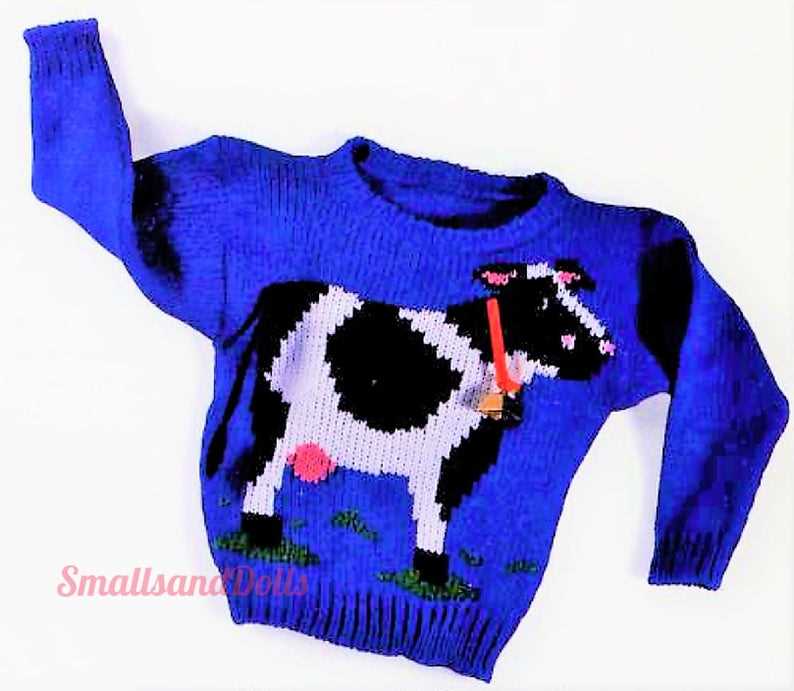 Cow sweater knitting pattern