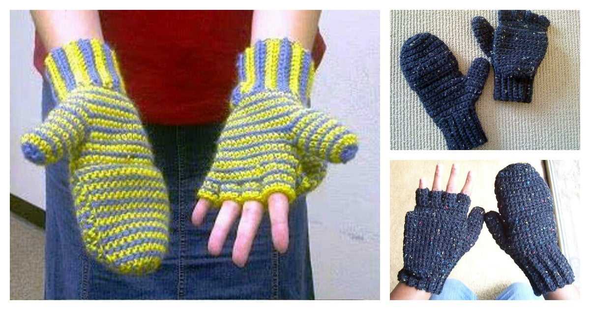 Flap mittens knitting pattern